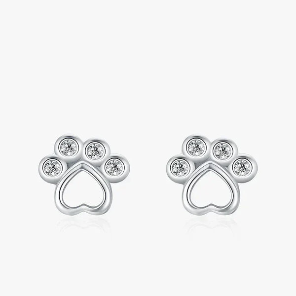 Darling Pet Paw CZ Studs - TM & Co. Jewels
