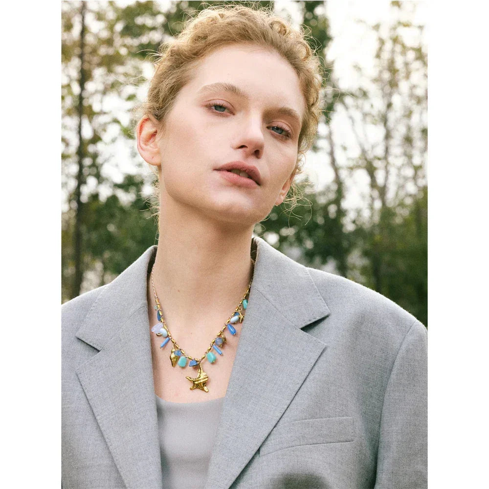 Starfish Kisses Charm Necklace - TM & CO. JEWELS 
