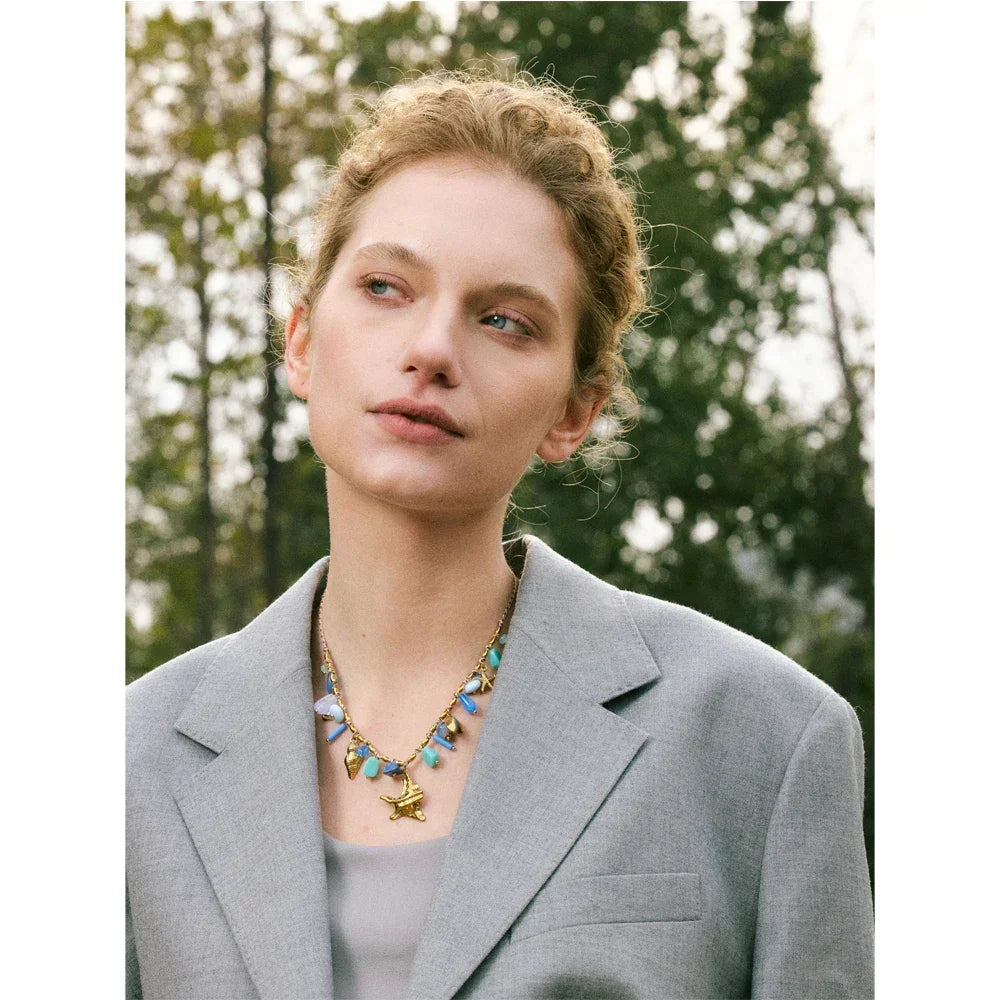 Starfish Kisses Charm Necklace - TM & CO. JEWELS 