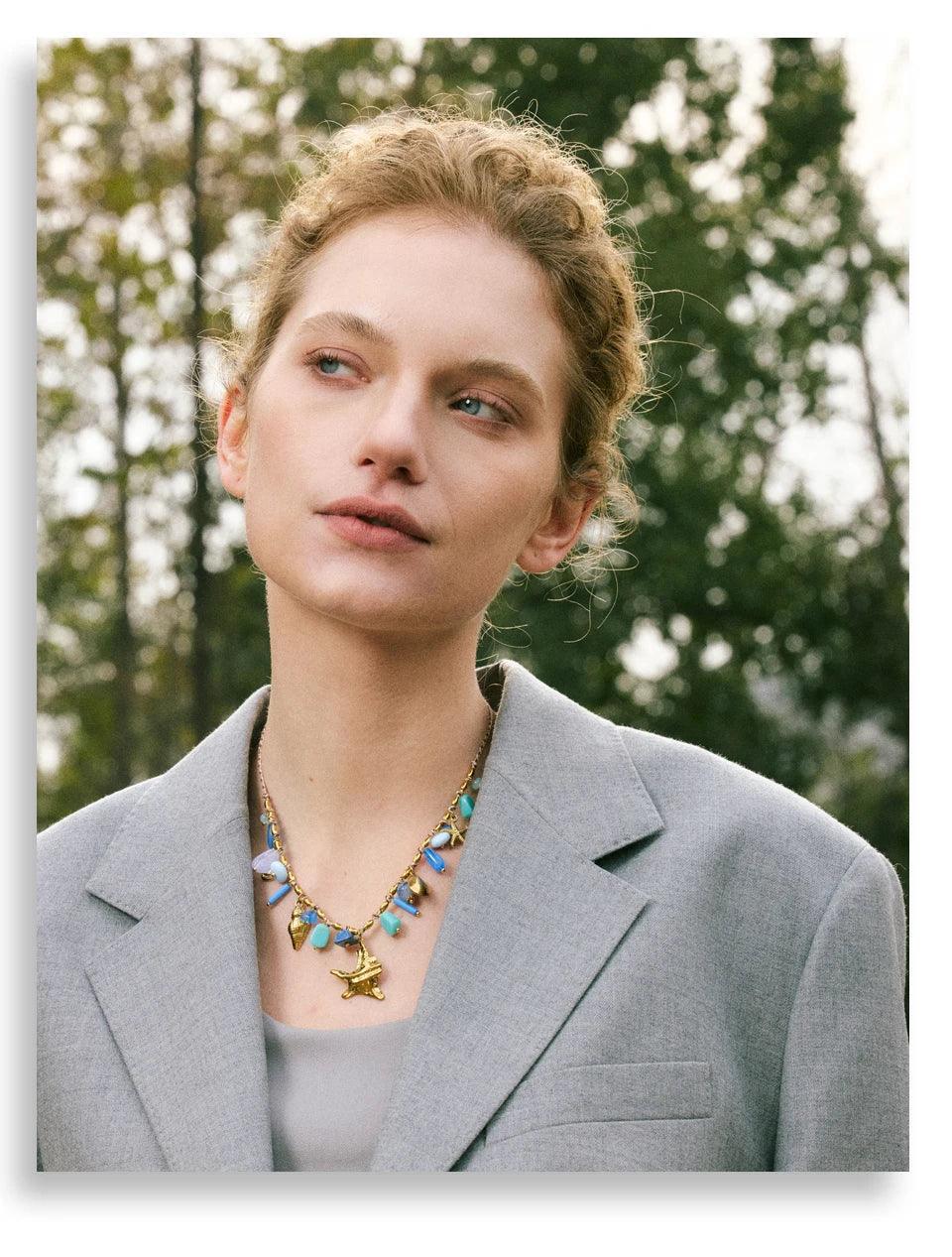 Starfish Kisses Charm Necklace - TM & CO. JEWELS 