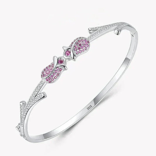Petal Kiss Sterling Charm Bracelet - TM & Co. Jewels