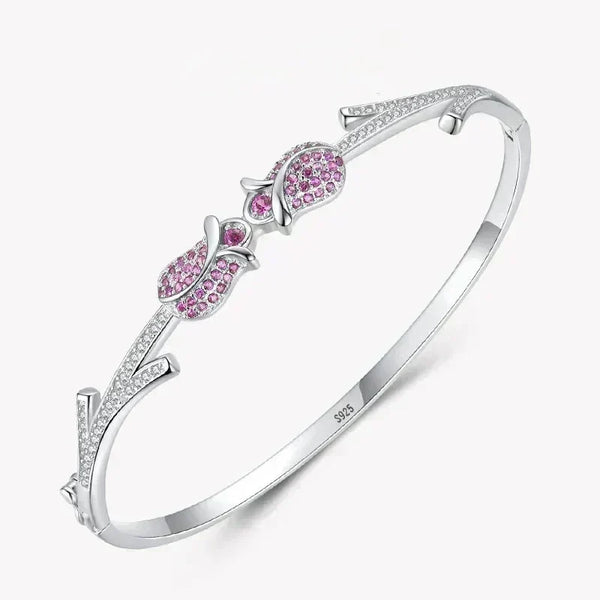 Petal Kiss Sterling Charm Bracelet - TM & Co. Jewels