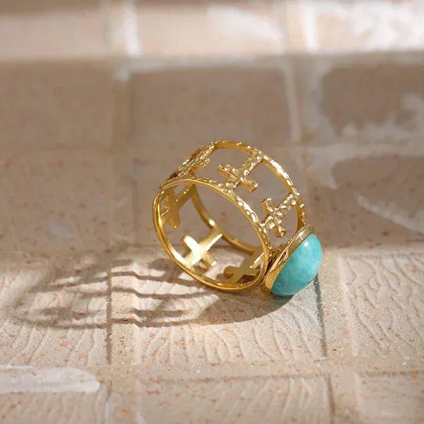 Blue Breeze Metal Ring - TM & CO. JEWELS 