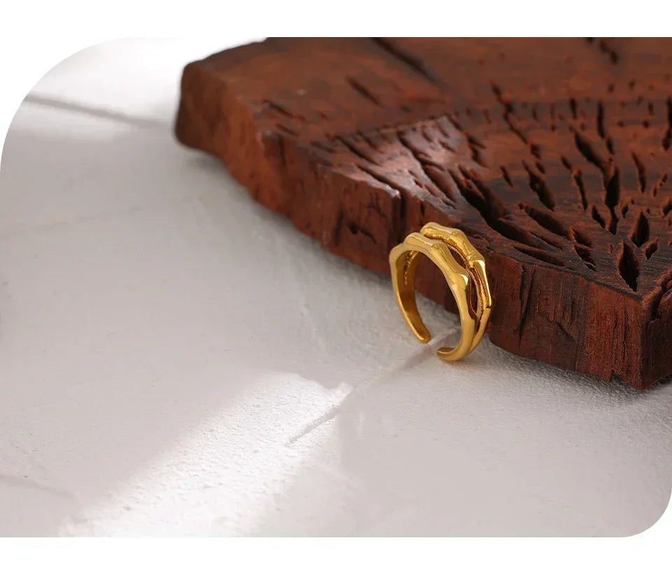 Rope Loop Steel Ring - TM & CO. JEWELS 