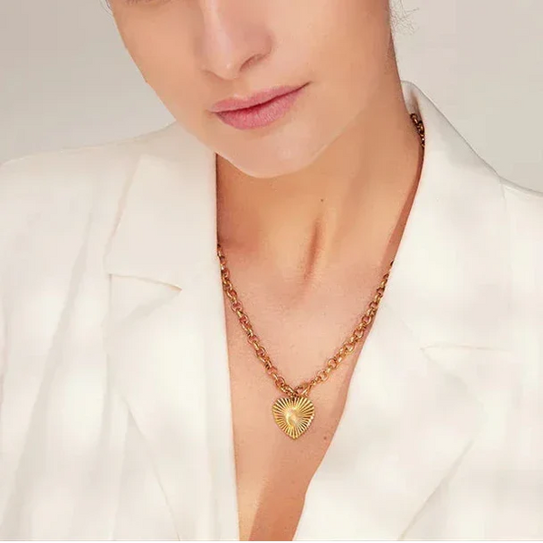 Rose Bloom Heart Necklace - TM & Co. Jewels