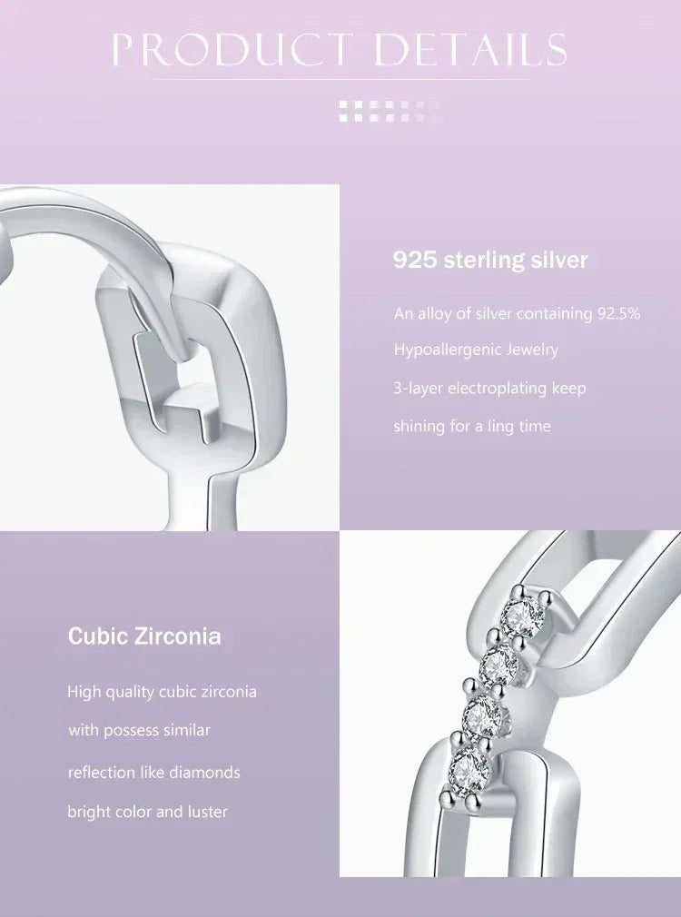 Chic Link Shine Earrings - TM & Co. Jewels