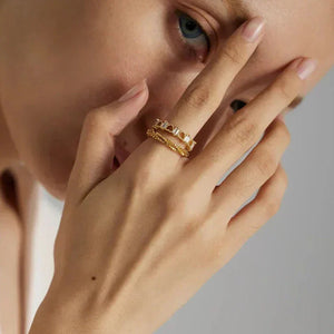 Elegant Twist Charm Ring - TM & Co. Jewels