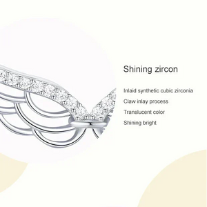 Silver bracelet with zirconia stones on a white background