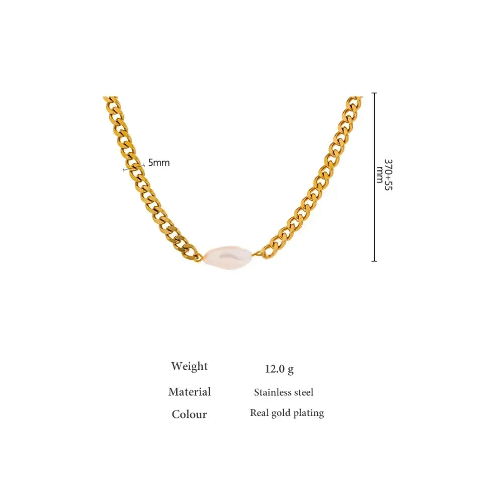 Lustrous Pearl Necklace - TM & CO. JEWELS 