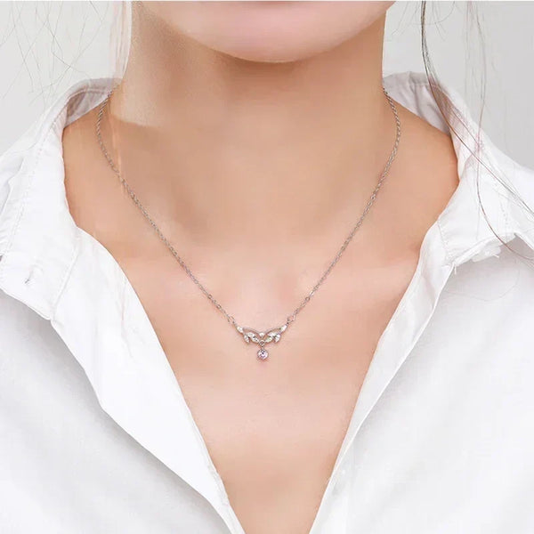 Pink Zircon Luck Charm Necklace - TM & Co. Jewels