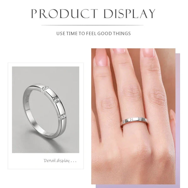 Silver ring displayed on a hand with 'Product Display' text above.