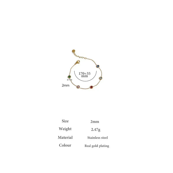 Sophia's Spectrum Charm Bracelet - TM & Co. Jewels