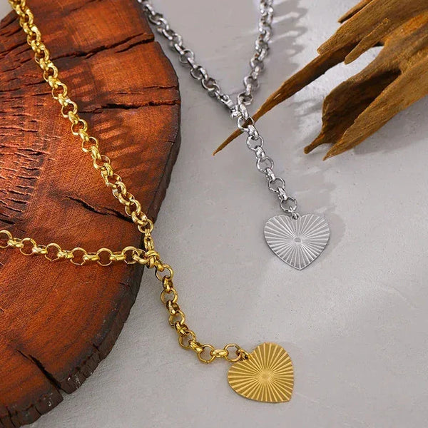 Rose Bloom Heart Necklace - TM & Co. Jewels