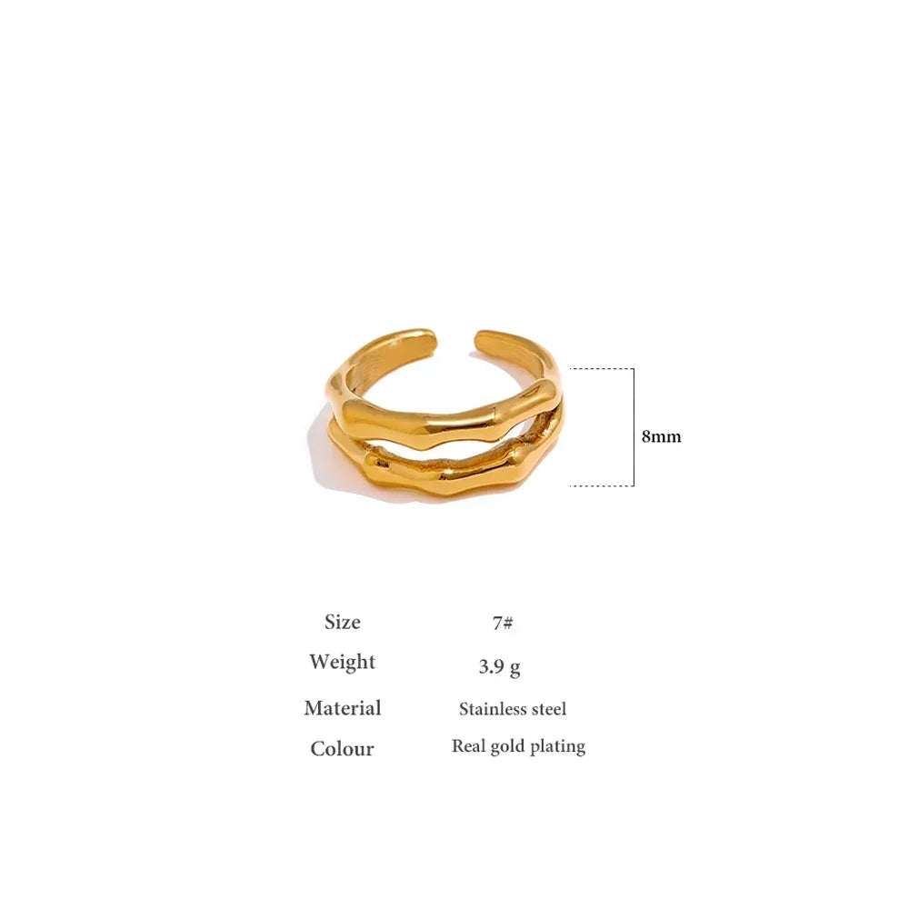 Rope Loop Steel Ring - TM & CO. JEWELS 