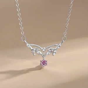 Pink Zircon Luck Charm Necklace - TM & Co. Jewels
