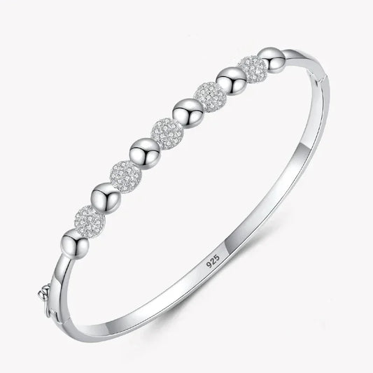 Sparkling Silver Halo Bracelet - TM & Co. Jewels