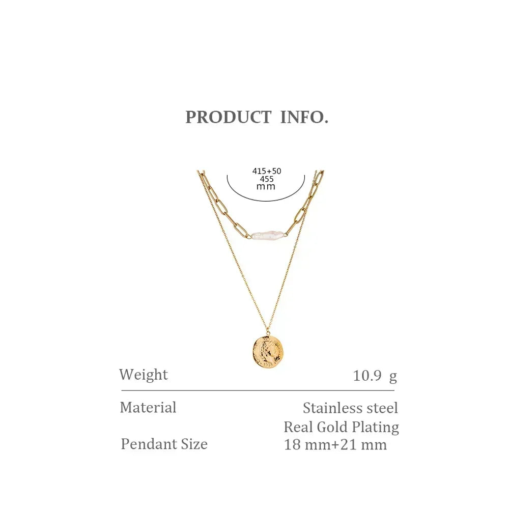 Coin Luxe Natural Pearl Necklace - TM & Co. Jewels