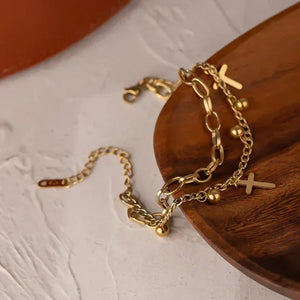 Divine Harmony Cross Bracelet - TM & Co. Jewels