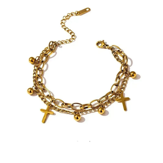Divine Harmony Cross Bracelet - TM & Co. Jewels