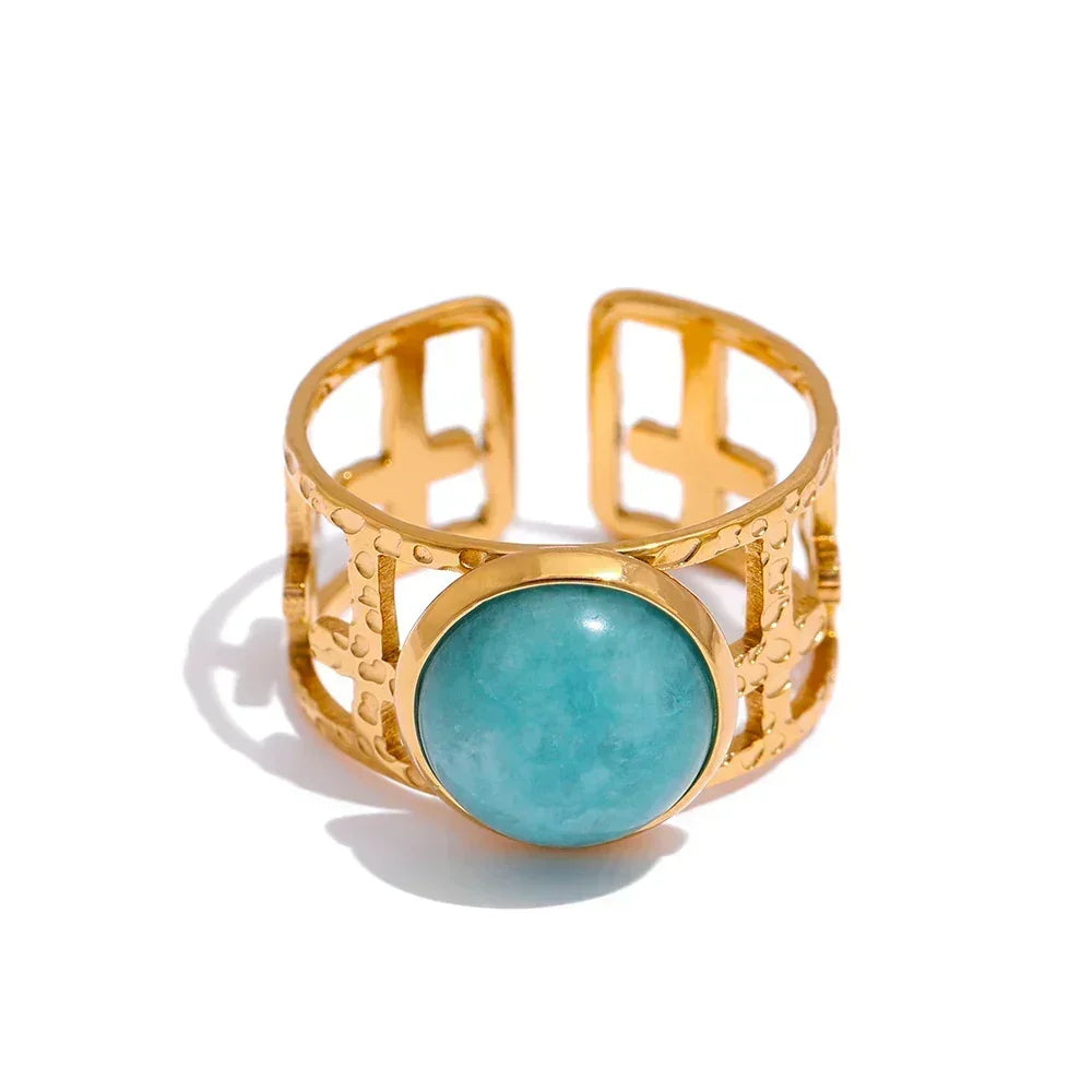 Blue Breeze Metal Ring - TM & CO. JEWELS 