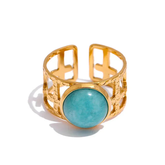 Blue Breeze Metal Ring - TM & CO. JEWELS 