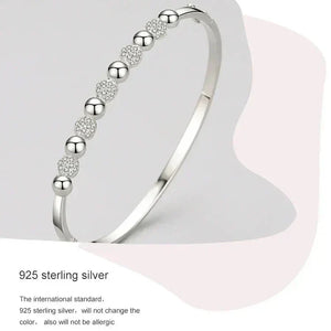 Sparkling Silver Halo Bracelet - TM & Co. Jewels
