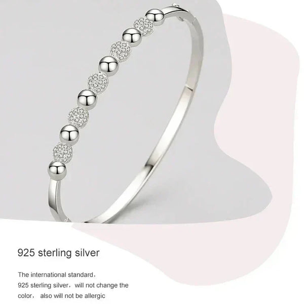 Sparkling Silver Halo Bracelet - TM & Co. Jewels