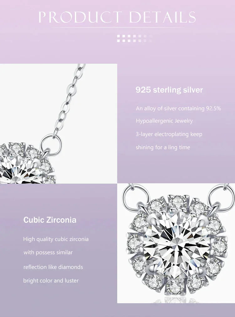 Luminous Circle Sterling Necklace - TM & Co. Jewels