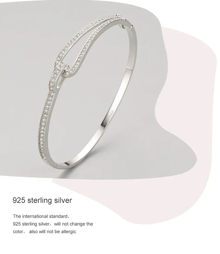 Crystal Maze Sterling Bracelet - TM & CO. JEWELS 