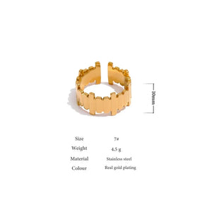 Golden Edge Geometric Ring - TM & Co. Jewels