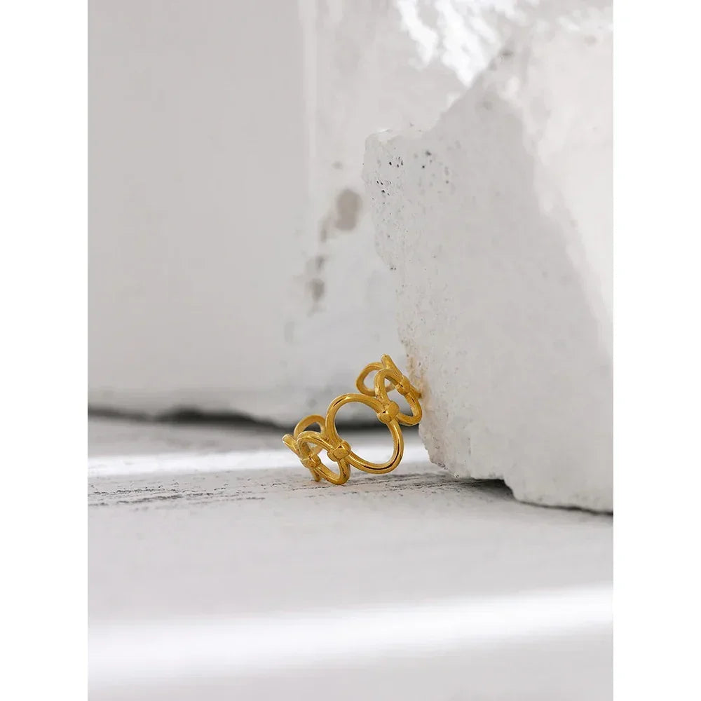 Golden Key Chain Ring - TM & CO. JEWELS 