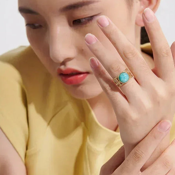 Blue Breeze Metal Ring - TM & CO. JEWELS 