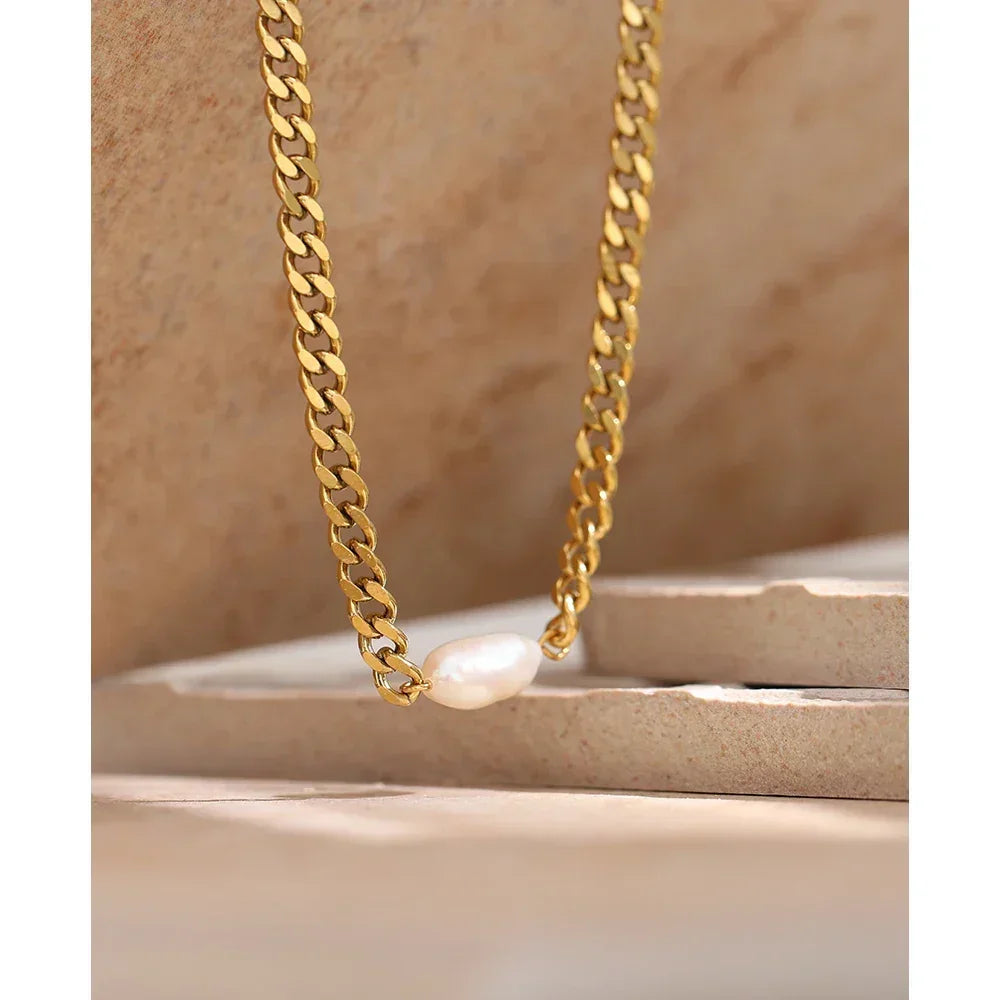 Lustrous Pearl Necklace - TM & CO. JEWELS 