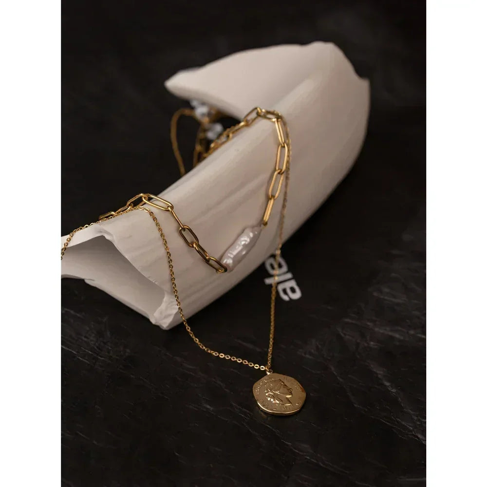 Coin Luxe Natural Pearl Necklace - TM & Co. Jewels