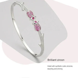 Petal Kiss Sterling Charm Bracelet - TM & Co. Jewels