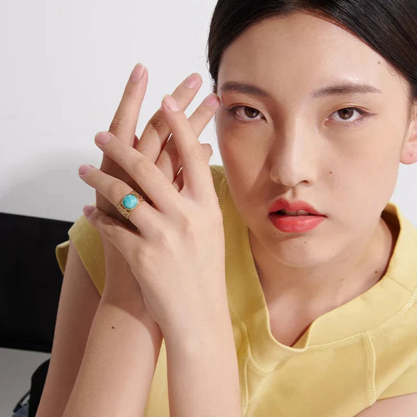 Blue Breeze Metal Ring - TM & CO. JEWELS 