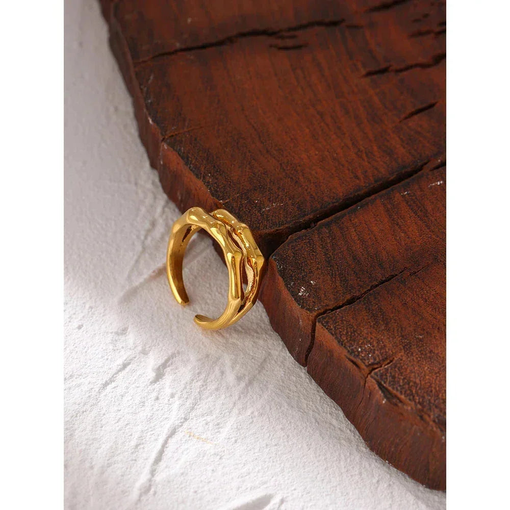 Rope Loop Steel Ring - TM & CO. JEWELS 