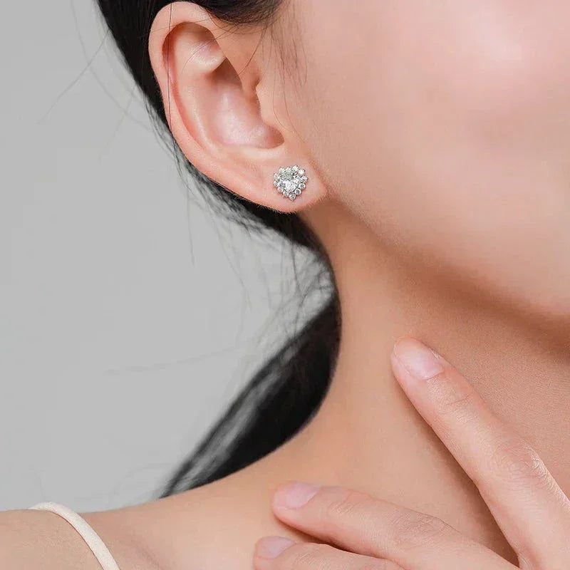 Romantic Heart Zircon Earrings - TM & Co. Jewels