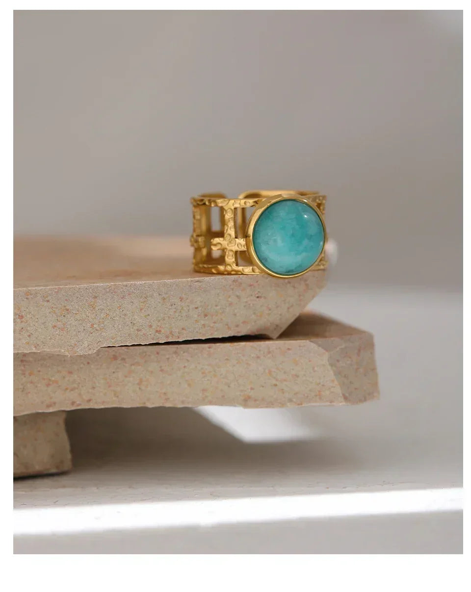 Blue Breeze Metal Ring - TM & CO. JEWELS 