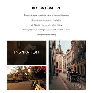Design concept with text and images of a romantic street scene in Paris.