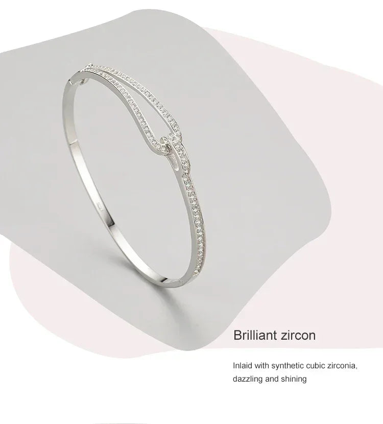 Crystal Maze Sterling Bracelet - TM & CO. JEWELS 