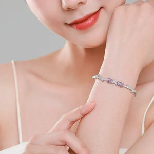 Petal Kiss Sterling Charm Bracelet - TM & Co. Jewels