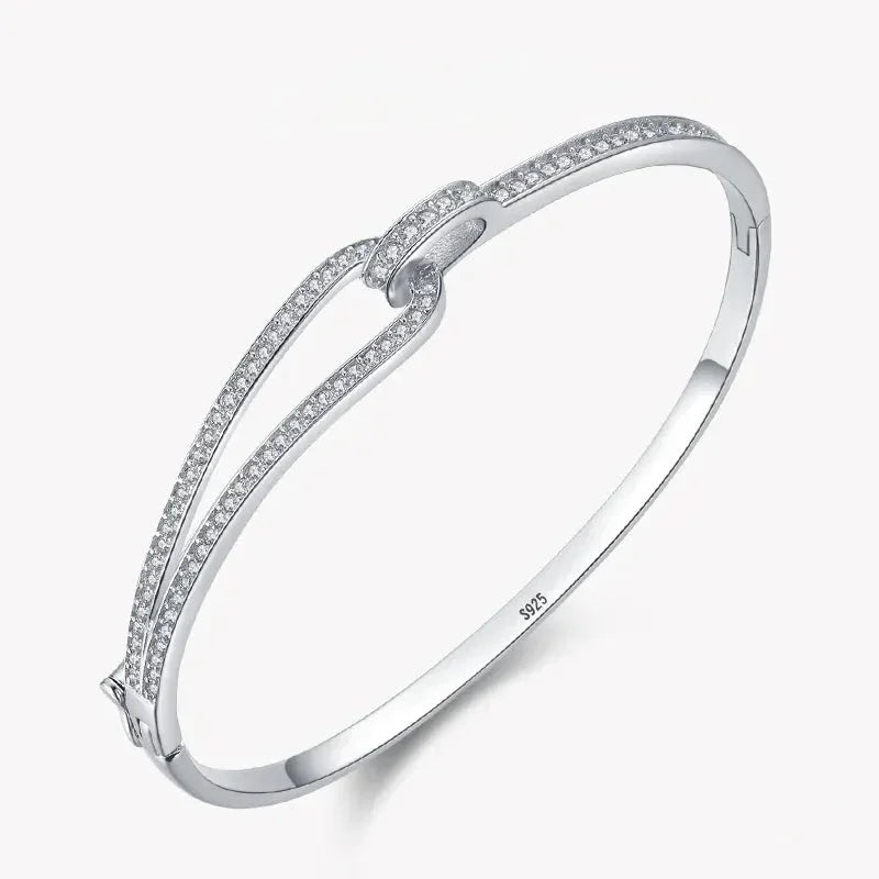 Crystal Maze Sterling Bracelet - TM & CO. JEWELS 