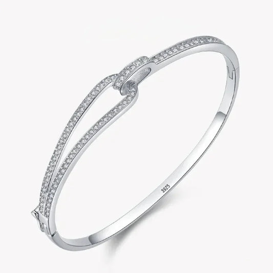 Crystal Maze Sterling Bracelet - TM & CO. JEWELS 