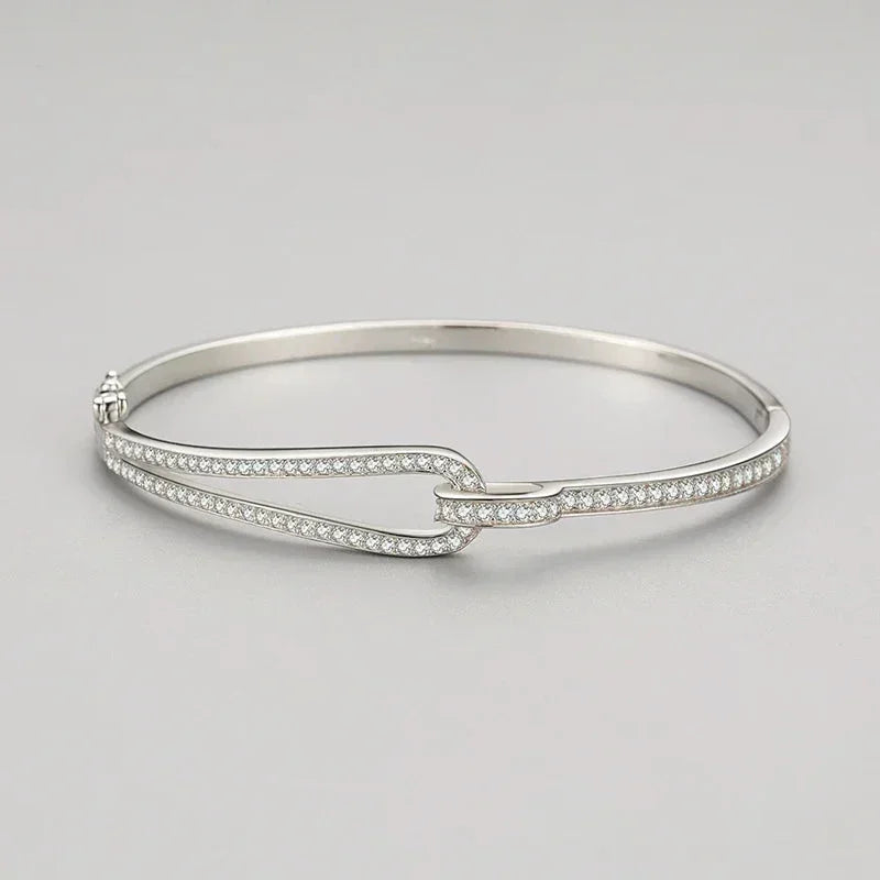 Crystal Maze Sterling Bracelet - TM & CO. JEWELS 