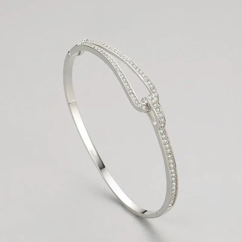 Crystal Maze Sterling Bracelet - TM & CO. JEWELS 