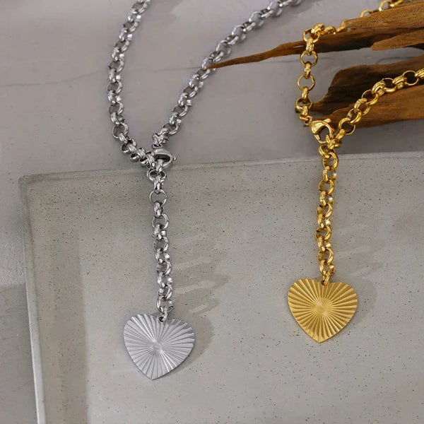 Rose Bloom Heart Necklace - TM & Co. Jewels