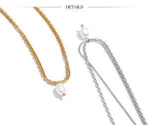 Aura Double Chain Pendant - TM & CO. JEWELS 
