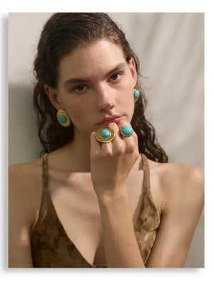 Turquoise Geometry Vintage Jewelry Set - TM & CO. JEWELS 