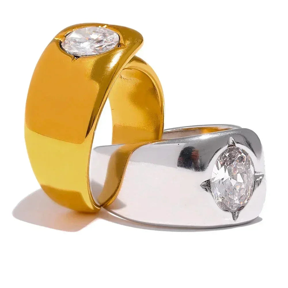 Chunky Charm Zirconia Ring - TM & CO. JEWELS 